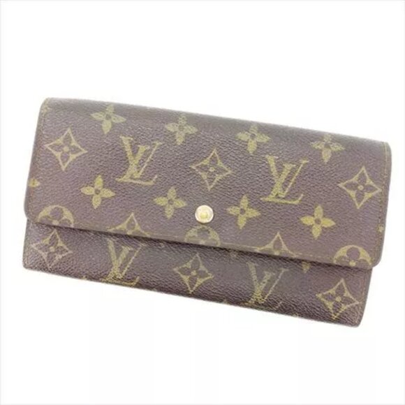Louis Vuitton Purse Long Wallet Monogram Brown Woman Authentic Used - Picture 1 of 5